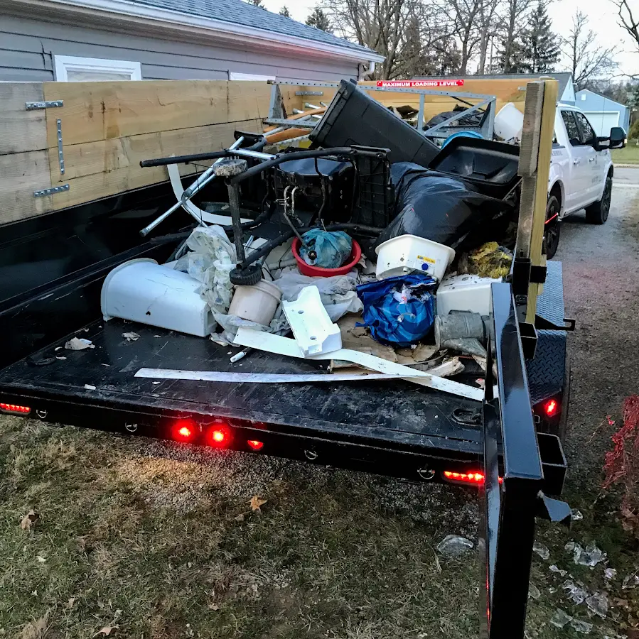 Roll-off dumpster delivered to a residential driveway in Maumee
